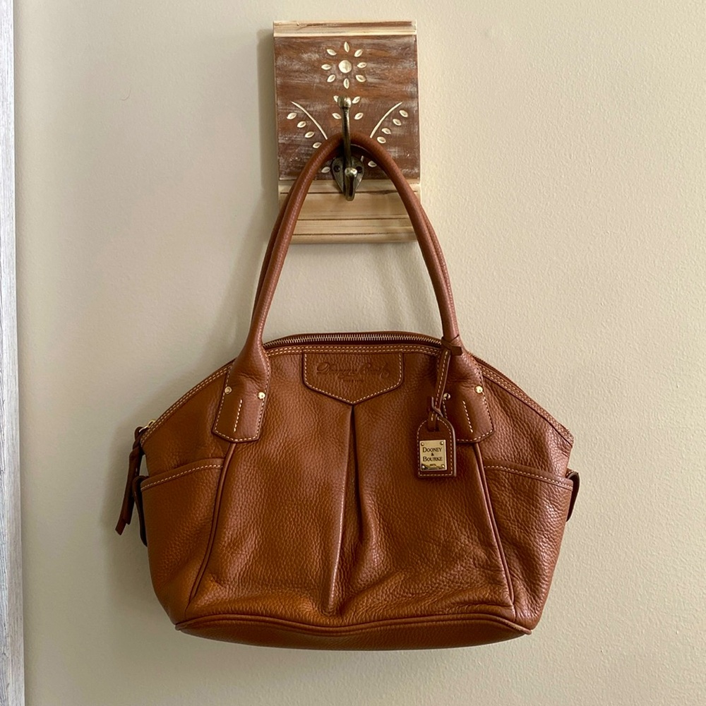 Authentic Dooney & Bourke brown leather bag